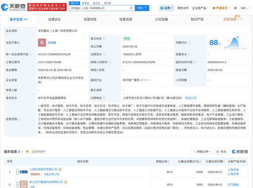 上海机电灵巧智能成立灵机壹动公司,注册资本1亿